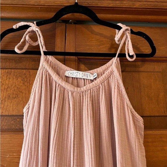 Christy Dawn Dusty Rose Pink Tie Strap Bobbi Jumper Jumpsuit-XS/S - Picture 2 of 4